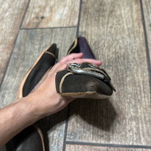 Prada Women’s Sz 40 Prada Brown Leather D'Orsay Pumps - Picture 10 of 12